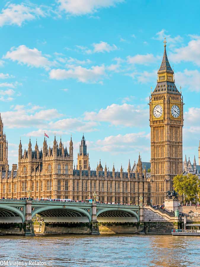 Consejos para viajar a Londres con vistas al Big Ben, el Palacio de Westminster y Westminster Bridge