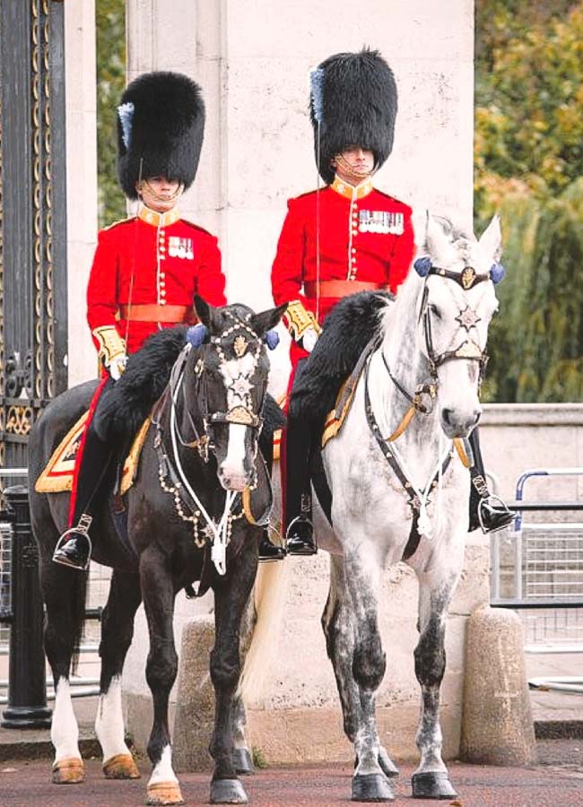 Guardias a caballo durante el Cambio de Guardia en Londres
